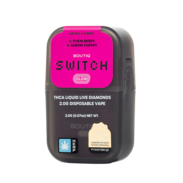 BOUTIQ: SWITCH GLOW THCA LIQUID DIAMOND DISPOSABLE - 2G - Image 9