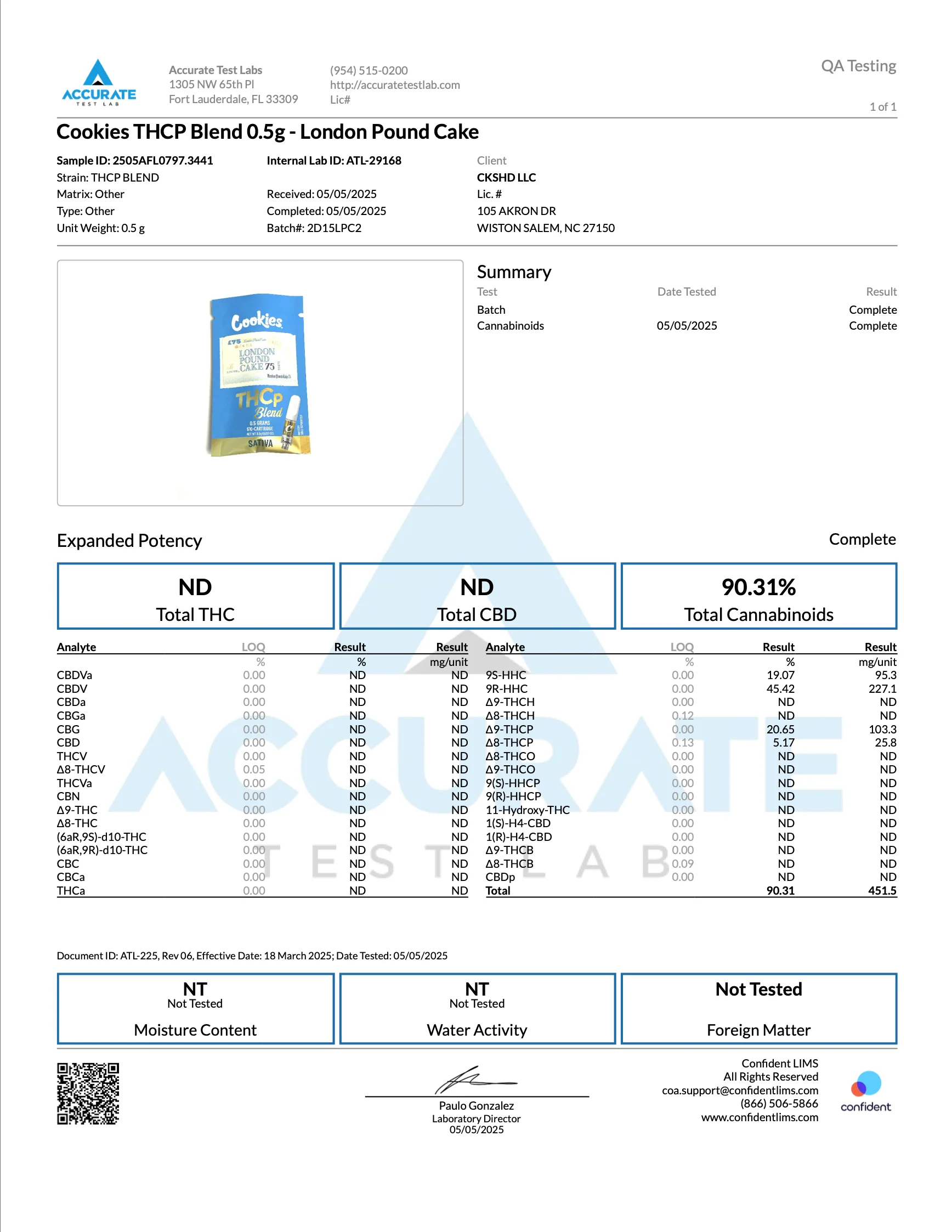 COOKIES: THCP BLEND CARTRIDGE - .5G - Image 5
