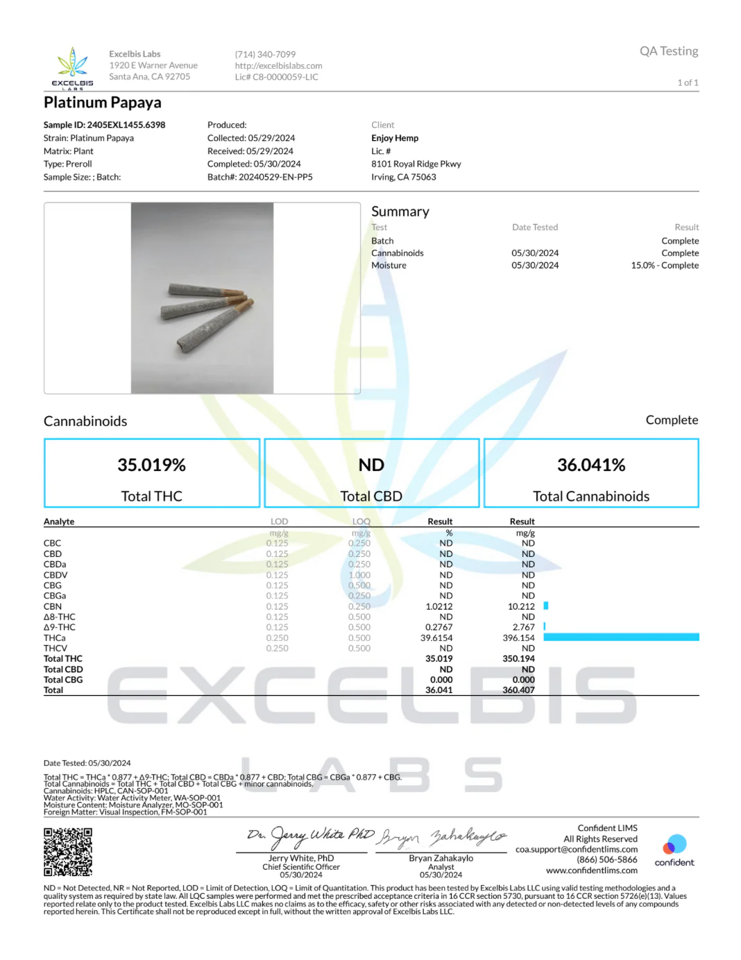 ENJOY: MEGA POTENCY DOUBLE DIAMOND THCA PRE-ROLLS - 2.5G - Image 12