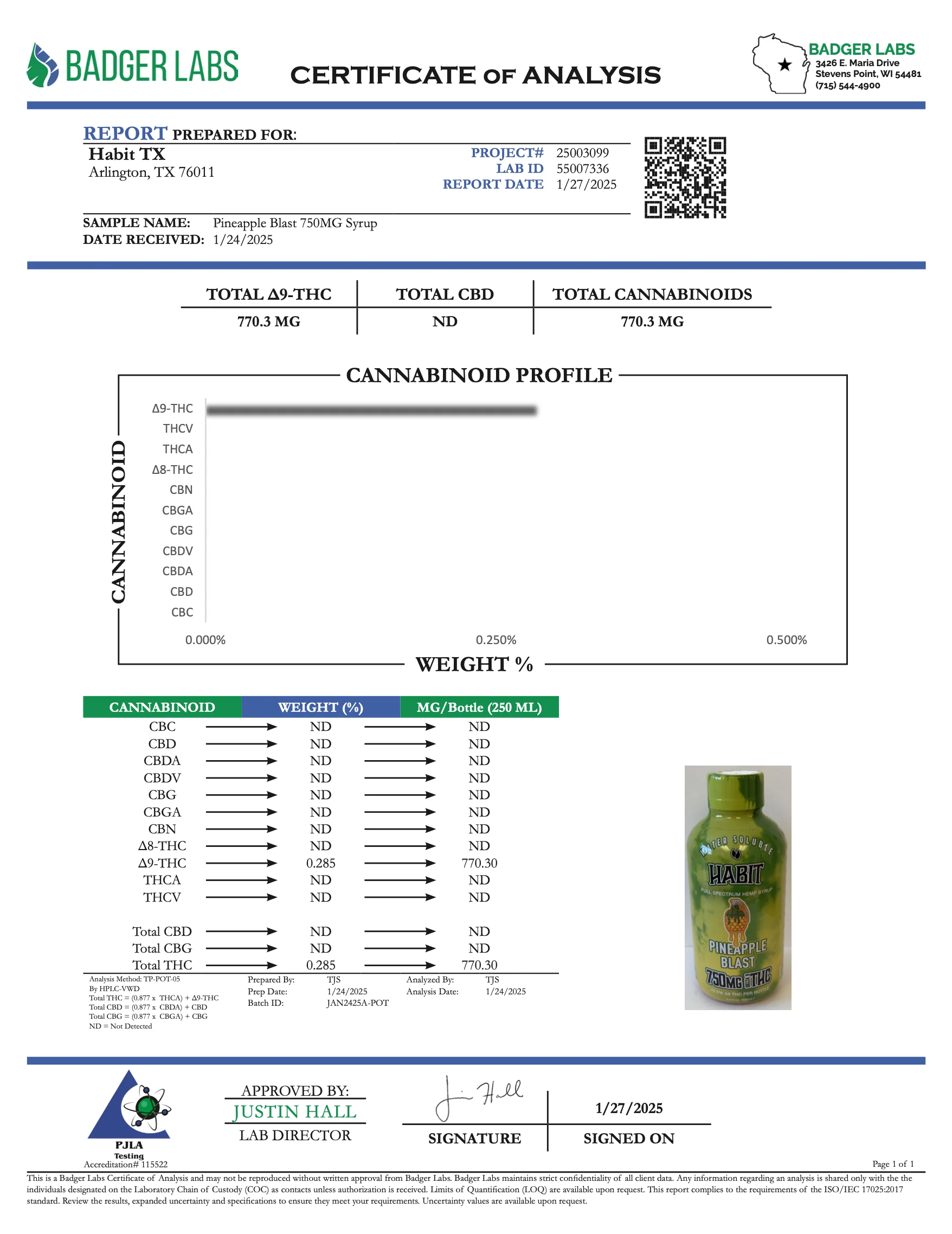 HABIT: FULL SPECTRUM THC SYRUP - 750MG - Image 6