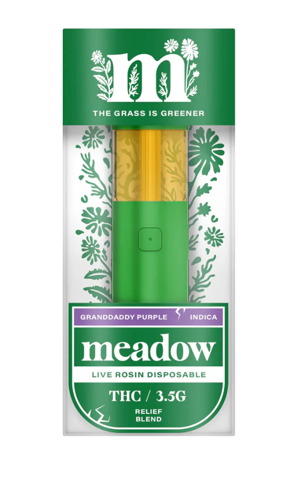 MEADOW - GRANDDADDY PURPLE RELIEF BLEND DISPOSABLE - 3.5G