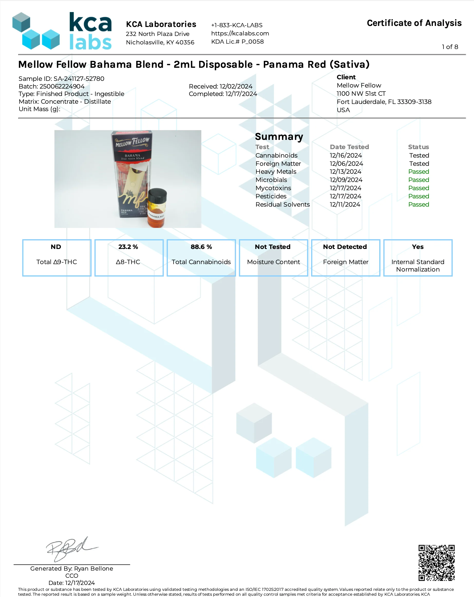 MELLOW FELLOW: BAHAMA LIVE RESIN BLEND DISPOSABLE - 2ML - Image 16