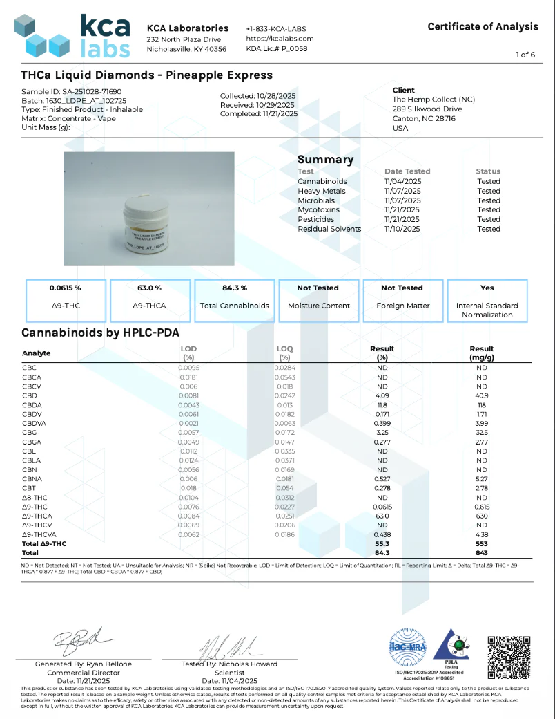 MODERN HERB CO - LIVE THCA + LIQUID DIAMONDS CARTRIDGE - 1G - Image 14