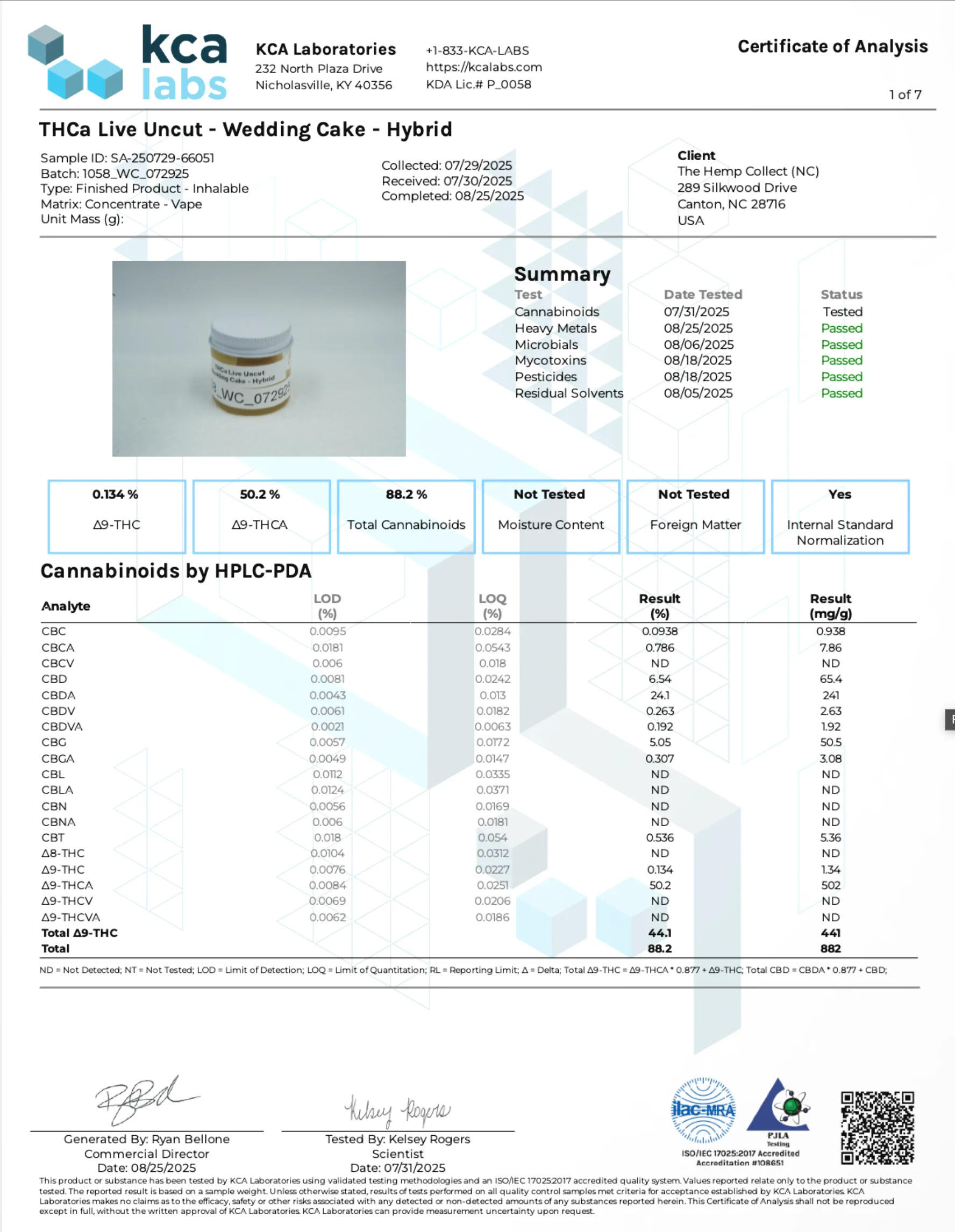 MODERN HERB CO - LIVE THCA UNCUT CARTRIDGE - 1G - Image 4