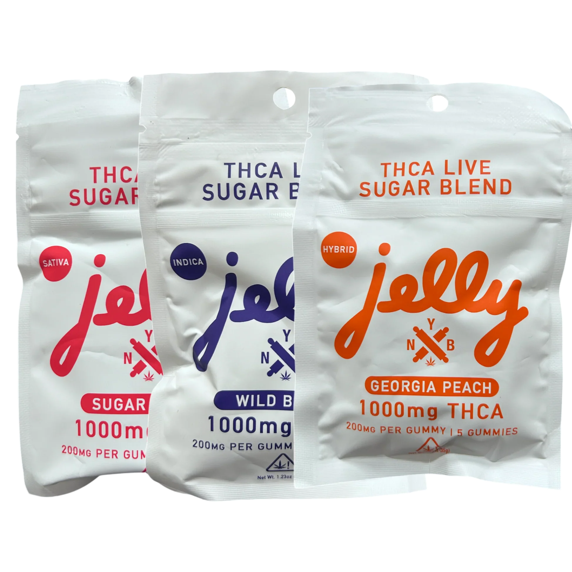 NYB: JELLY THCA LIVE SUGAR BLEND GUMMIES - 1000MG