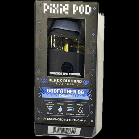 PIXIE POD: BLACK DIAMOND THCA + THCP DISPOSABLE - 4G - Image 3