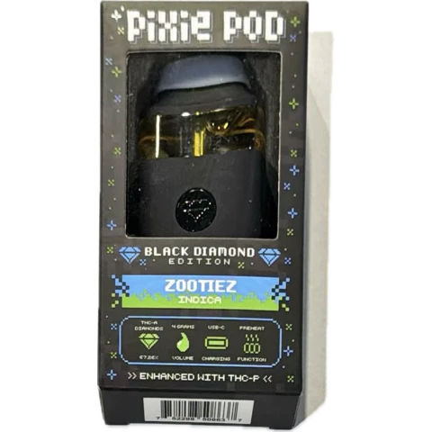 PIXIE POD: BLACK DIAMOND THCA + THCP DISPOSABLE - 4G - Image 4