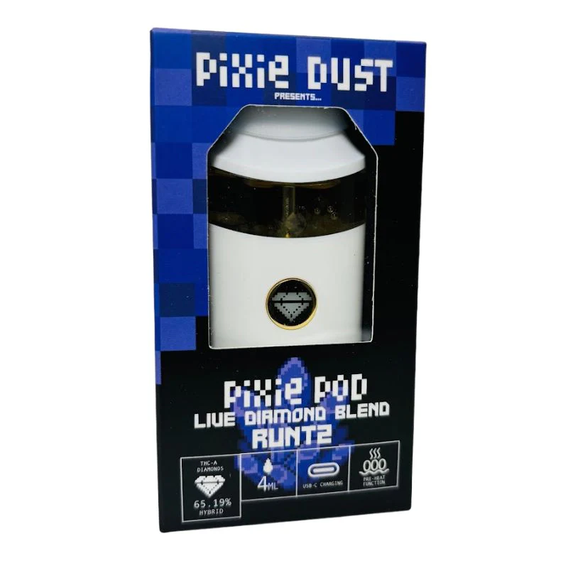PIXIE DUST: PIXIE POD LIVE DIAMOND THCA BLEND DISPOSABLE - 4G - Image 4