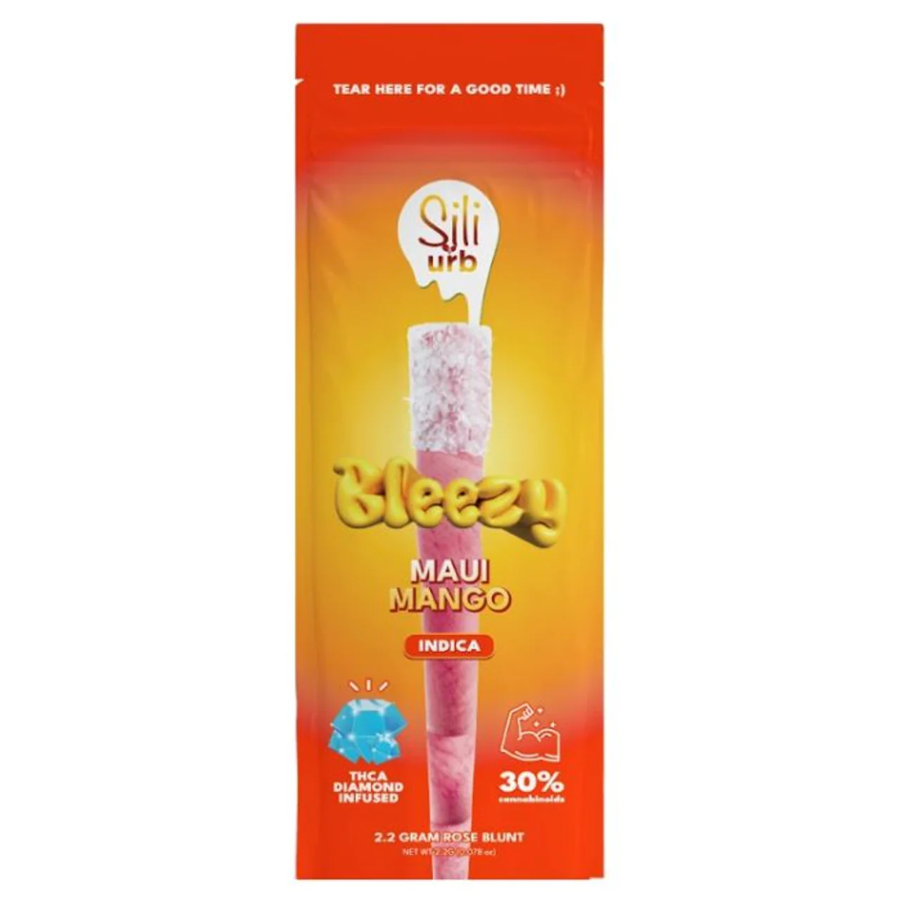 SILI X URB: BLEEZY THCA DIAMOND INFUSED PREROLL - 2.2G - Image 6