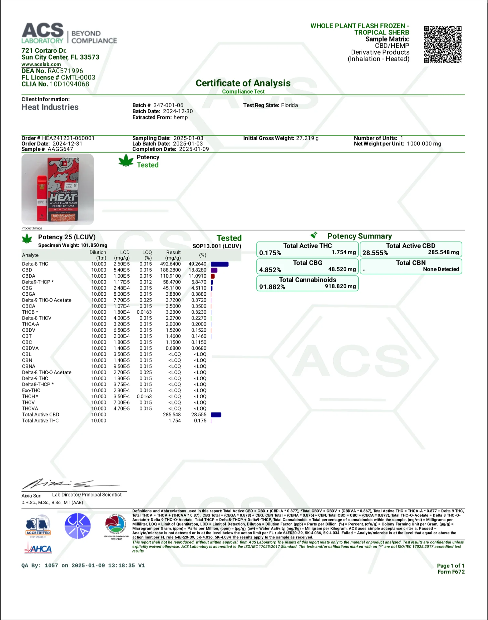 STRAIGHT HEAT: WHOLE PLANT FLASH FROZEN EXTRACT - 1G - Image 8