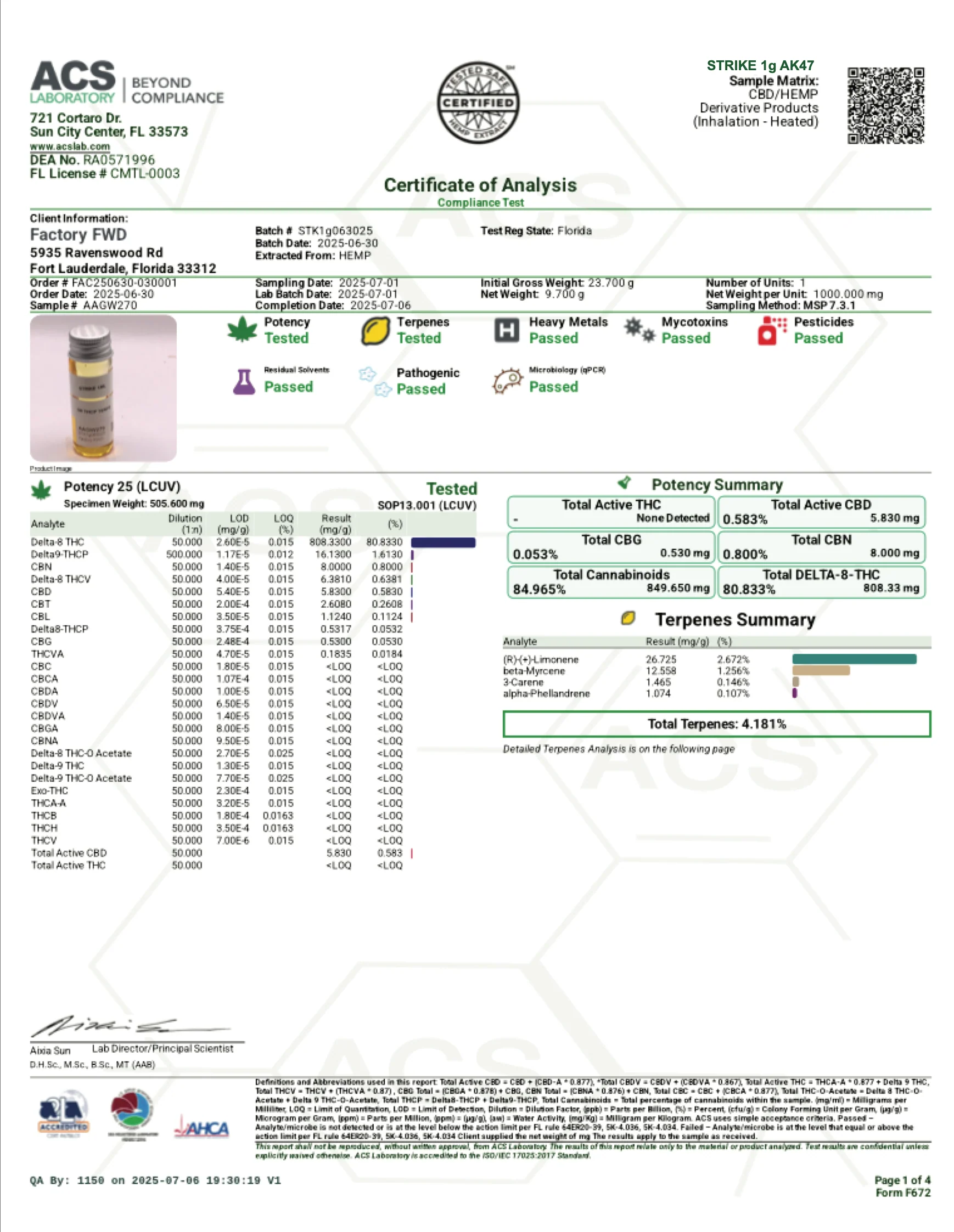 STRIKE: THCP CARTRIDGE - 1G - Image 5