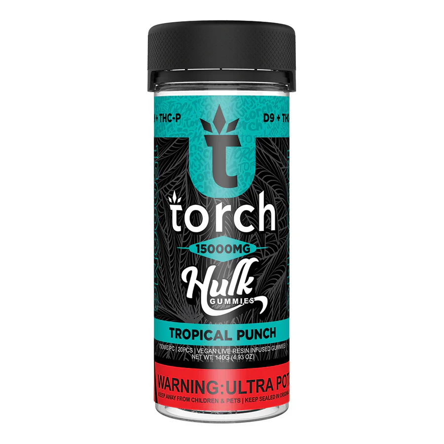 TORCH: LIVE RESIN DELTA-9 THC + THCP HULK GUMMIES - 15,000MG