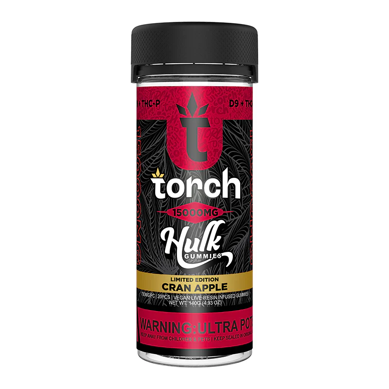 TORCH: LIVE RESIN DELTA-9 THC + THCP HULK GUMMIES - 15,000MG - Image 12