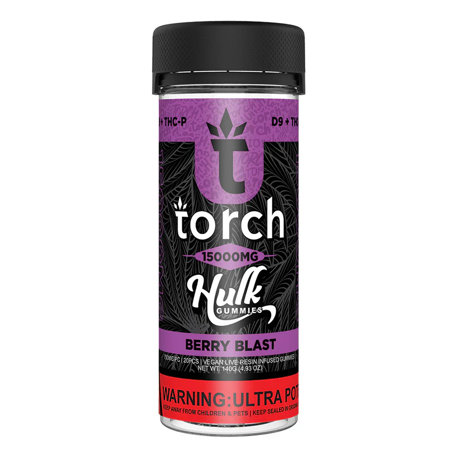 TORCH: LIVE RESIN DELTA-9 THC + THCP HULK GUMMIES - 15,000MG - Image 2