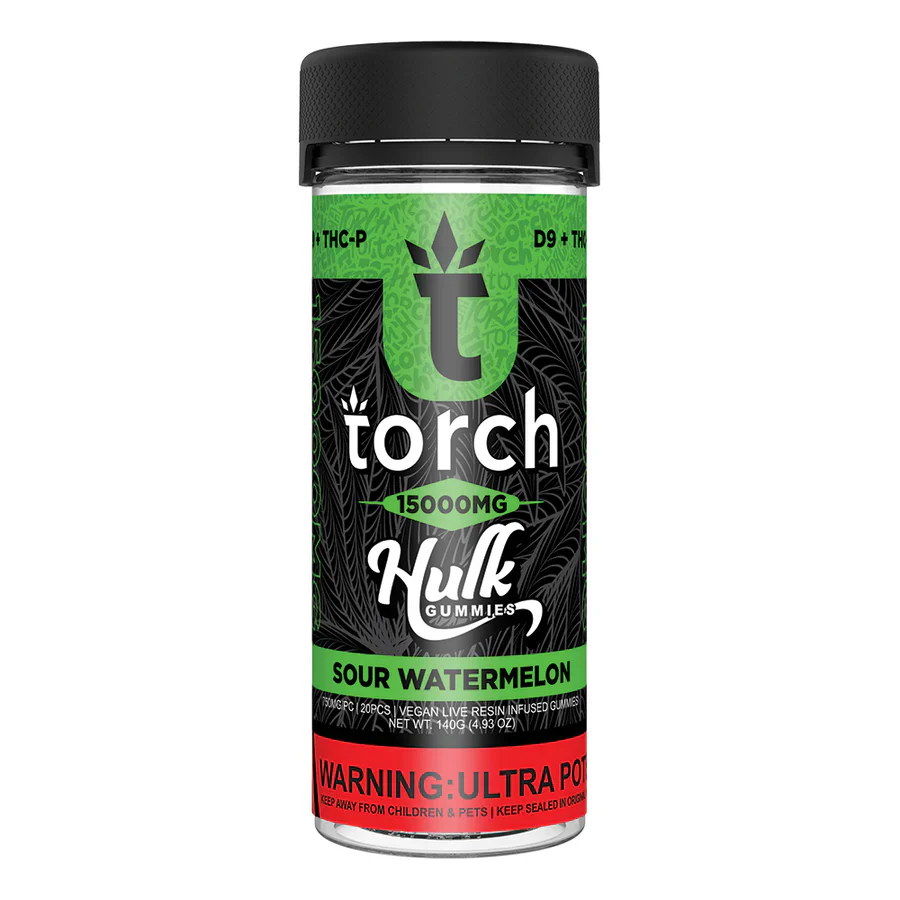 TORCH: LIVE RESIN DELTA-9 THC + THCP HULK GUMMIES - 15,000MG - Image 4