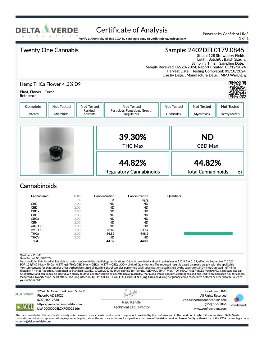 TWENTY ONE CANNABIS: THCA ICY CONE PRE-ROLLED JOINT - 2G - Image 9