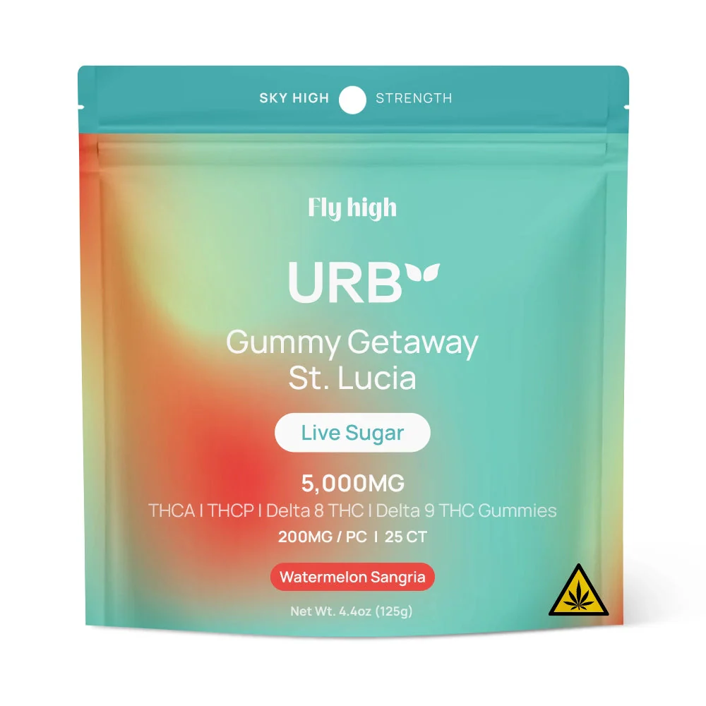 URB: GUMMY GETAWAY ST. LUCIA THC GUMMIES - 5000MG - Image 5