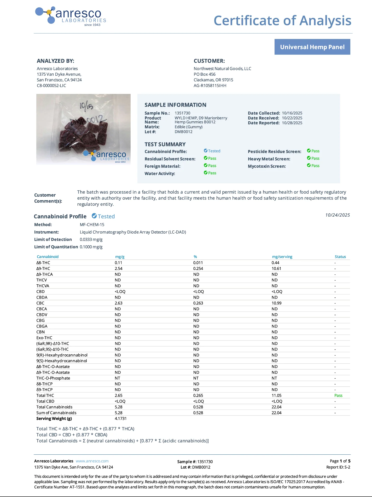 WYLD: MARIONBERRY MELLOW GUMMIES - 100MG - Image 2