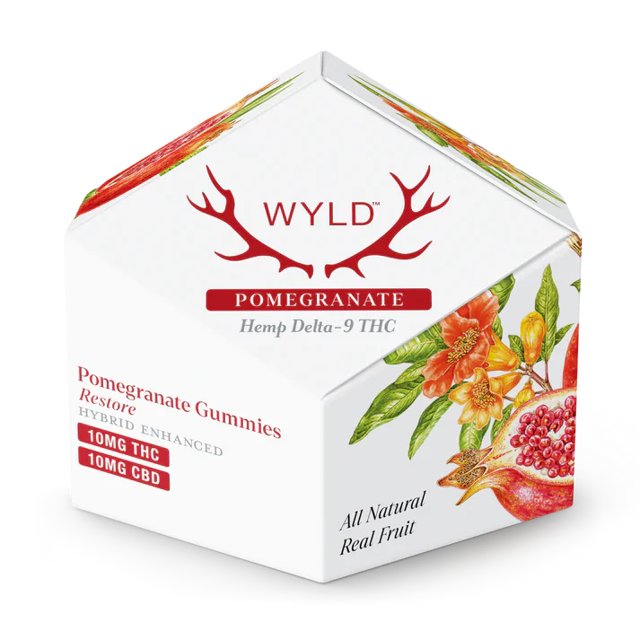WYLD: POMEGRANATE RESTORE GUMMIES - 100MG