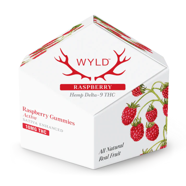 WYLD: RASPBERRY ACTIVE GUMMIES - 100MG