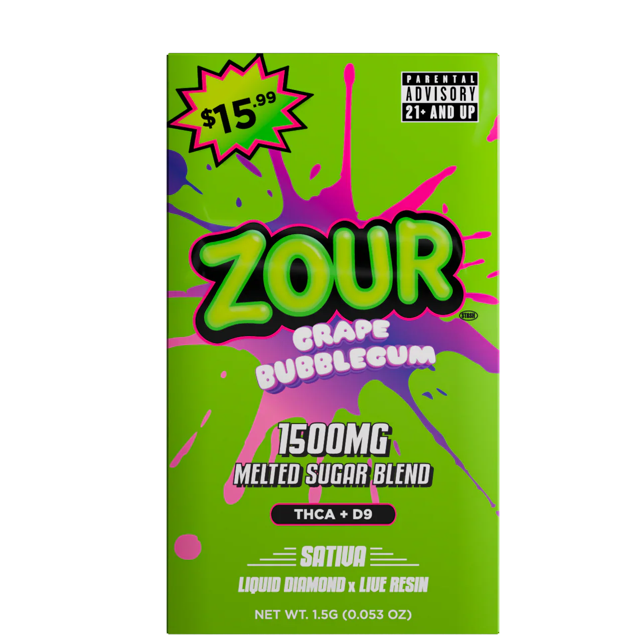 ZOUR STASH - 1500MG MELTED SUGAR BLEND DISPO SABLE - 1.5G - Image 3